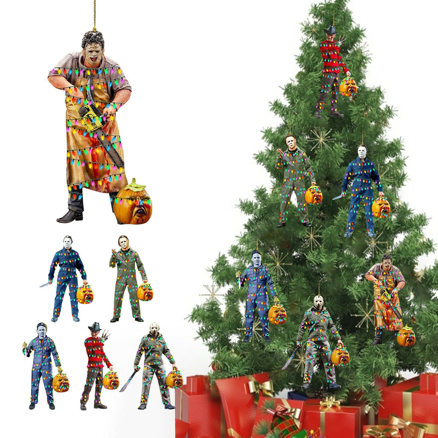 DIY Horror Movie Ornament Trick or Treat Scary Christmas Tree Ornament Horror