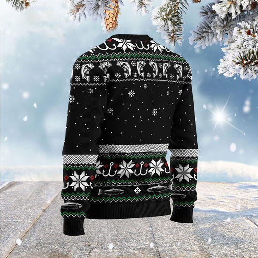 Daidí na Nollag ag Iascaireacht Geansaí Nollag Gránna, Geansaí Gránna Nollag, Bronntanas Nollag, Bronntanas Nollag 2024