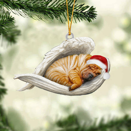 Shar Pei Sleeping Angel Christmas Ornament Godmerc - Best gifts your whole family