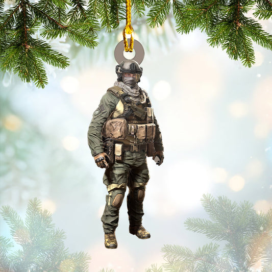 Solider Custom Shaped Ornament - Dah 163 Car Ornament - Best gifts your whole family