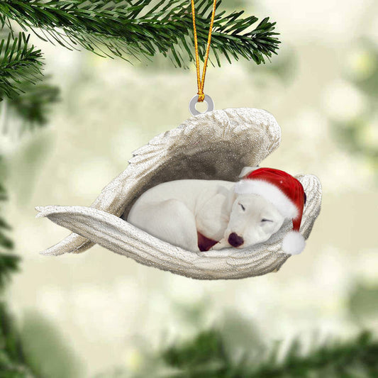 White Staffie Sleeping Angel Christmas Ornament Godmerc - Best gifts your whole family