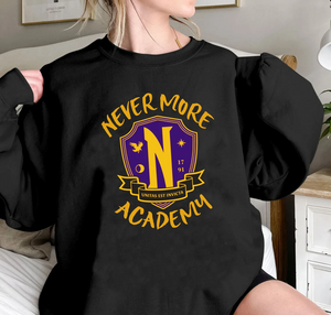 Nevermore Academy Sweatshirt, Wednesday Addam Sweatshirt, Allan Poe, Trendy Pullover, Christmas Gift, Wednesday Gift Xmas, Adam Family