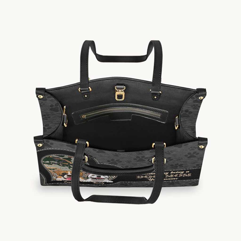 Dog Mom - Personalized Dog Leather Handbag