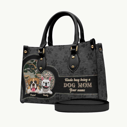 Dog Mom - Personalized Dog Leather Handbag