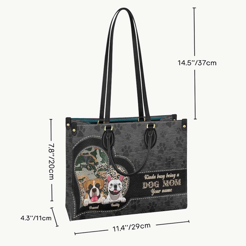 Dog Mom - Personalized Dog Leather Handbag