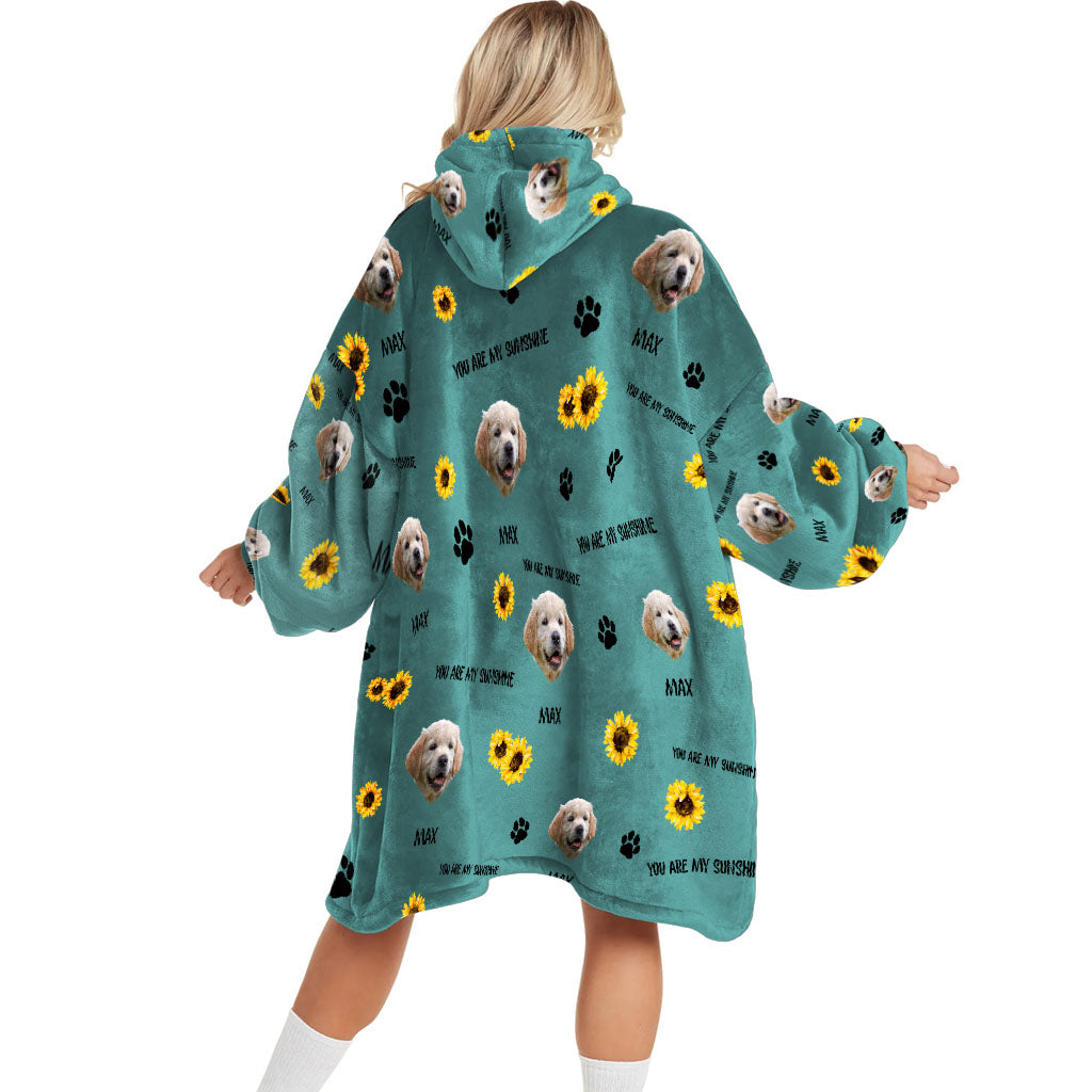 You Are My Sunshine - Personalized Dog Blanket Hoodie