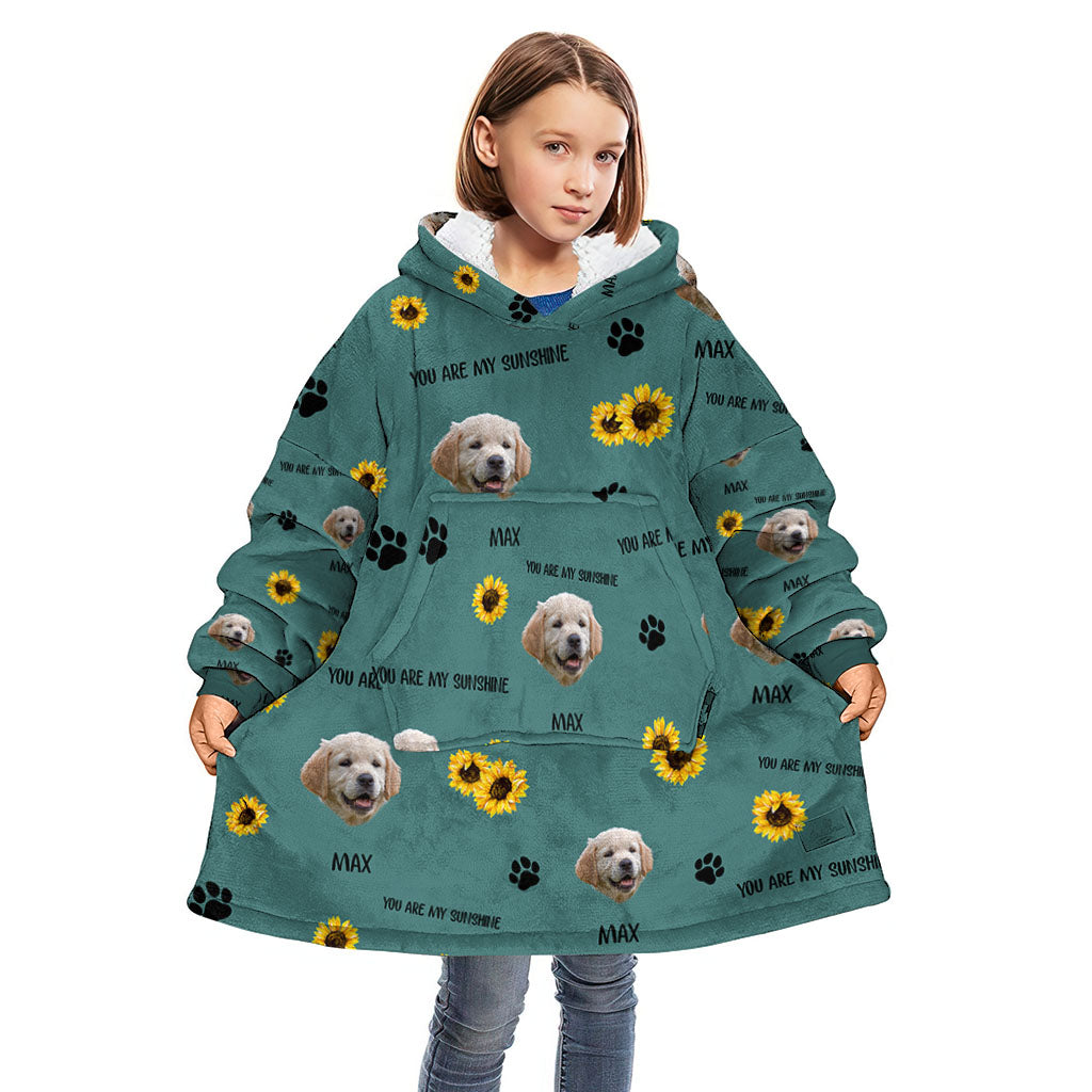 You Are My Sunshine - Personalized Dog Blanket Hoodie