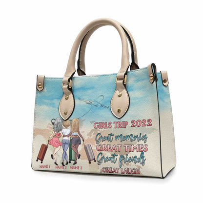 Girls Trip 2022 - Personalized Travelling Leather Handbag