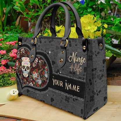 Nurse Life - Personalized Nurse Leather Handbag