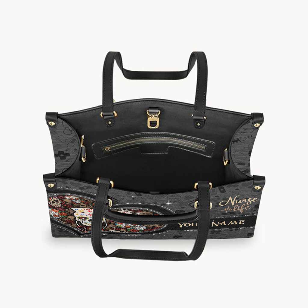 Nurse Life - Personalized Nurse Leather Handbag