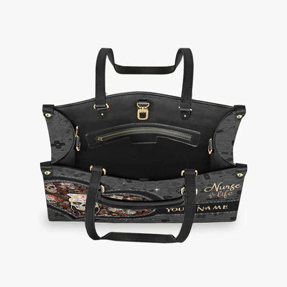 Nurse Life - Personalized Nurse Leather Handbag