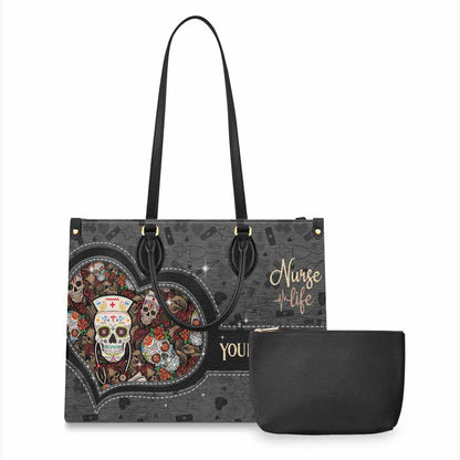 Nurse Life - Personalized Nurse Leather Handbag