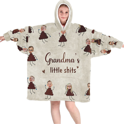 Grandma's Little Cuties - Personalized Mother's Day Grandma Blanket Hoodie