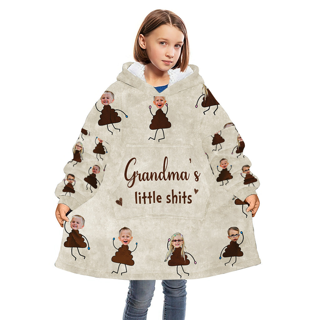 Grandma's Little Cuties - Personalized Mother's Day Grandma Blanket Hoodie