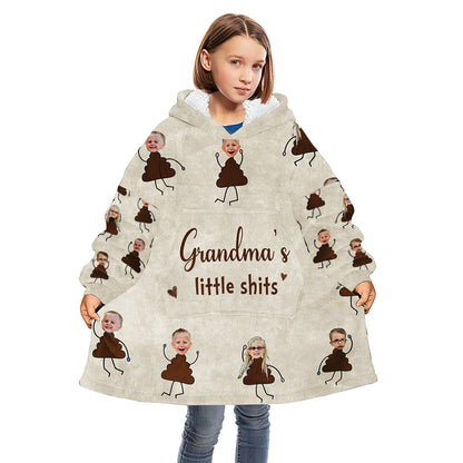 Grandma's Little Cuties - Personalized Mother's Day Grandma Blanket Hoodie