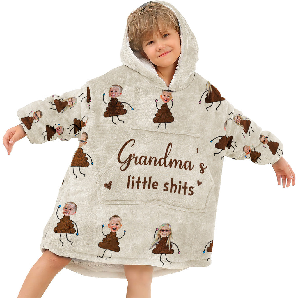 Grandma's Little Cuties - Personalized Mother's Day Grandma Blanket Hoodie