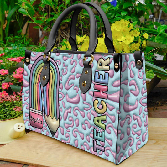 Teacher Life - Personalized Teacher Leather Handbag