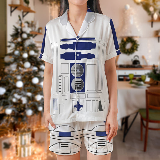 ChatGPT đã nói:  Robot Droid Short Pajama Set – Funny Sci-Fi Pajamas | Cool Sleepwear Gift for Women, Men, Kids & Youth, Matching Family Pajamas, Cozy Holiday Pajama Set HPRPJMADS-03