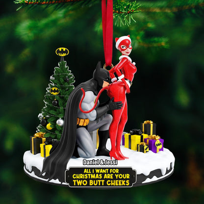 Cheeky Masked Couple Ornament - Personalized Gifts For Couple