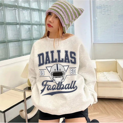 DALLAS 1960 Football Sweatshirt, DALLAS 1960 FOOTBALL Shirt Retro Style 90s Vintage Unisex Crewneck, Graphic Tee Gift For Football Fan Sport