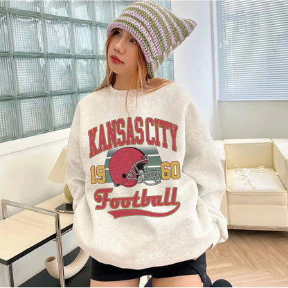 KANSAS CITY 1960 FOOTBALL Sweatshirt, KANSAS CITY 1960 FOOTBALL Shirt Retro Style 90s Vintage Unisex Crewneck, Graphic Tee Gift For Football Fan Sport