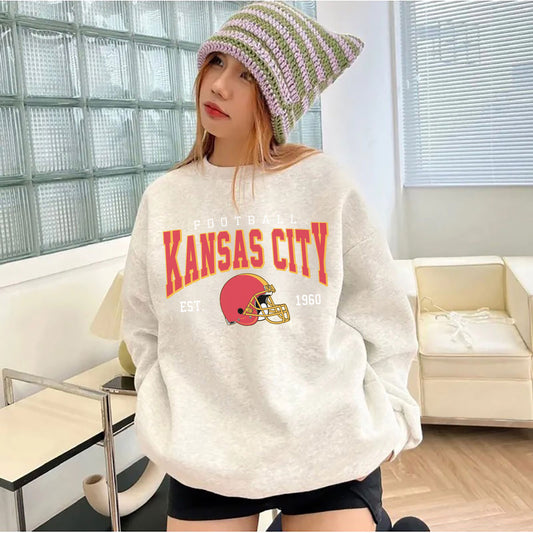 Kansas City A FOOTBALL Sweatshirt, Kansas City A FOOTBALL Shirt Retro Style 90s Vintage Unisex Crewneck, Graphic Tee Gift For Football Fan Sport
