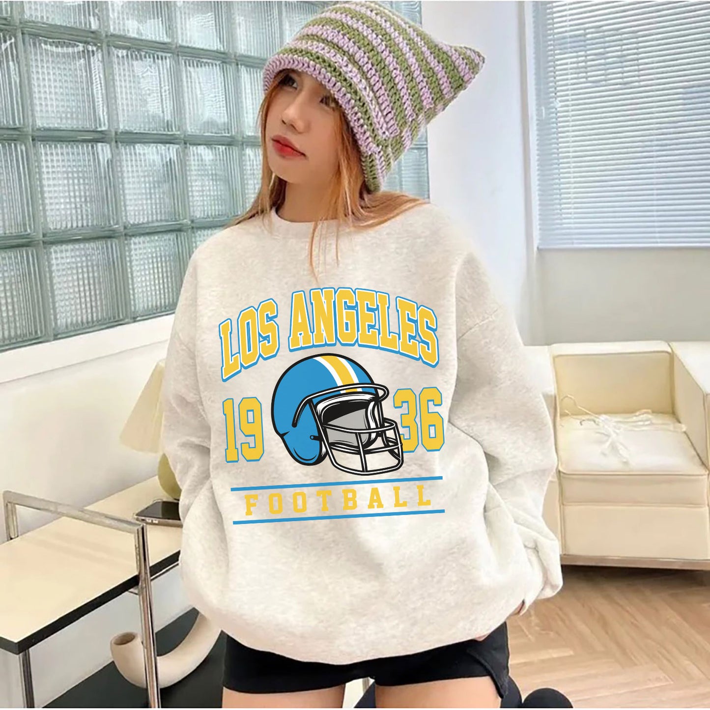 LOS angeles 1936 FOOTBALL Sweatshirt, LOS angeles 1936 FOOTBALL Shirt Retro Style 90s Vintage Unisex Crewneck, Graphic Tee Gift For Football Fan Sport