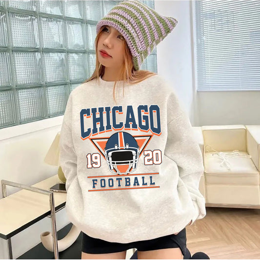 Chicago 1920 Football Sweatshirt, Chicago 1920 Shirt Retro Style 90s Vintage Unisex Crewneck, Graphic Tee Gift For Football Fan Sport.