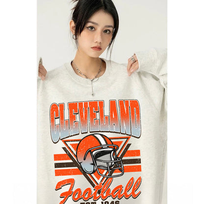 CLEVELEND FOOTBALL EST 1946 Football Sweatshirt, CLEVELEND FOOTBALL EST 1946 Shirt Retro Style 90s Vintage Unisex Crewneck, Graphic Tee Gift For Football Fan Sport