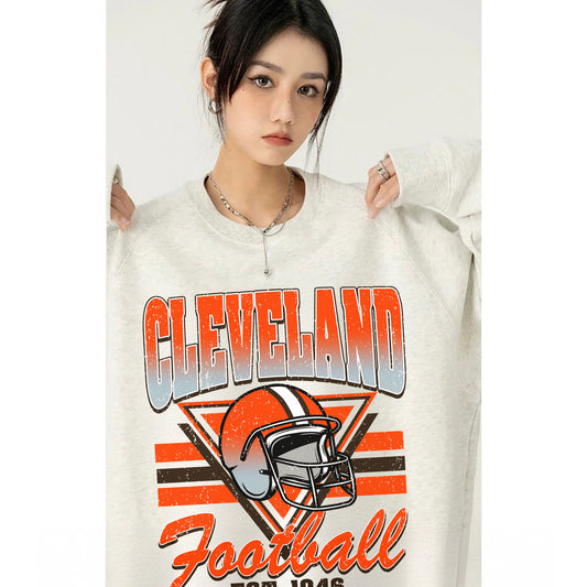 CLEVELEND FOOTBALL EST 1946 Football Sweatshirt, CLEVELEND FOOTBALL EST 1946 Shirt Retro Style 90s Vintage Unisex Crewneck, Graphic Tee Gift For Football Fan Sport