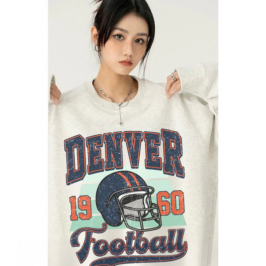 Denver Football Sweatshirt, Denver FOOTBALL Shirt Retro Style 90s Vintage Unisex Crewneck, Graphic Tee Gift For Football Fan Sport