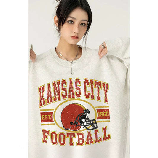 Kansas City Football Sweatshirt, Kansas City Football Shirt Retro Style 90s Vintage Unisex Crewneck, Graphic Tee Gift For Football Fan Sport