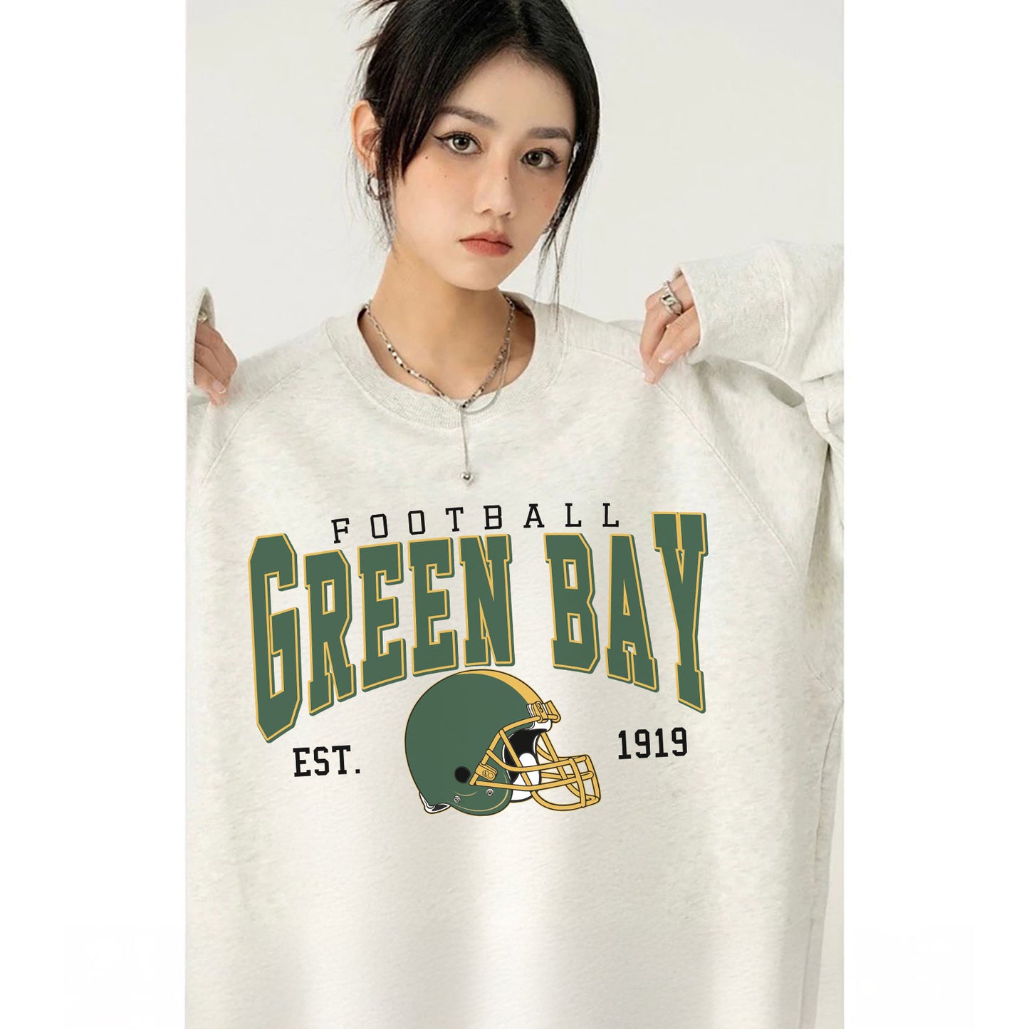 GREEN BAY FOOTBALL EST 1919 Sweatshirt, GREEN BAY FOOTBALL EST 1919 Shirt Retro Style 90s Vintage Unisex Crewneck, Graphic Tee Gift For Football Fan Sport.