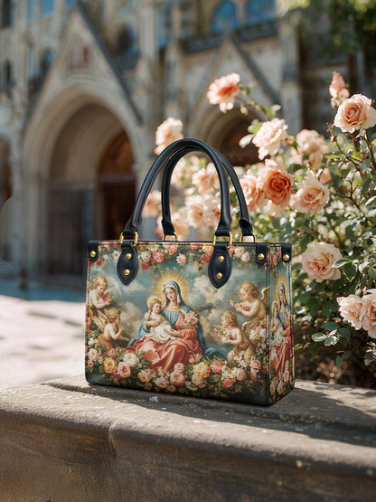Catholight Halo Of Roses Leather Bag