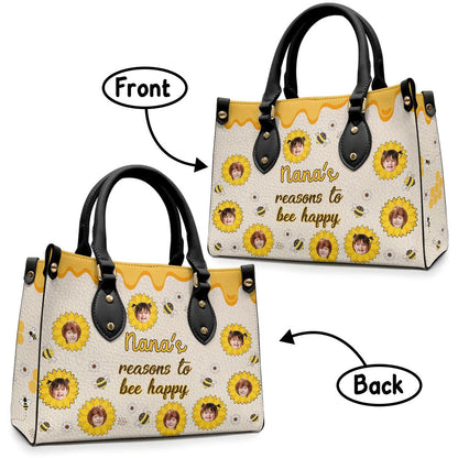Nana's Reasons - Gift for grandma, mom - Personalized Leather Handbag