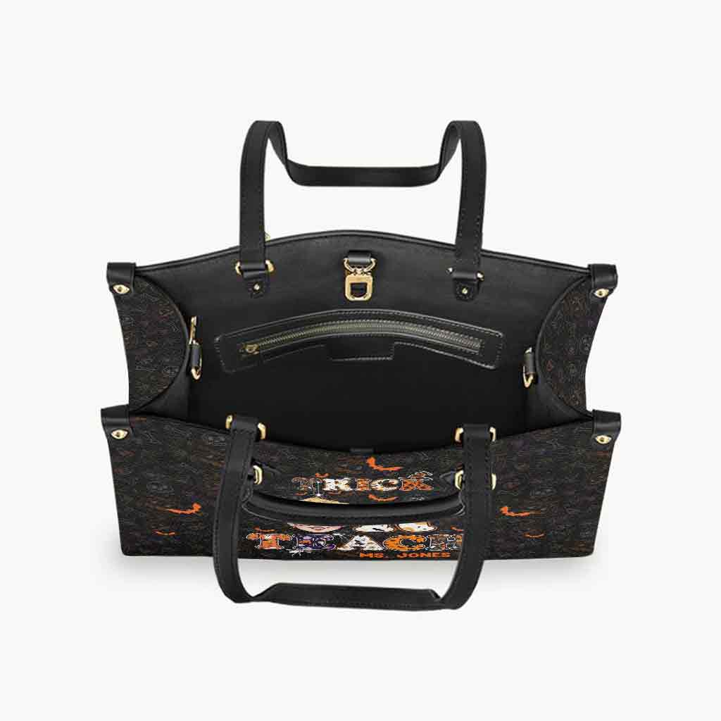 Treat Or Teach - Personalized Teacher Leather Handbag