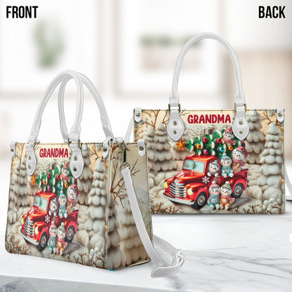 Nana's Cuties - Personalized Grandma Leather Handbag