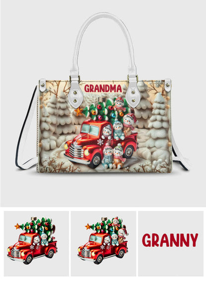 Nana's Cuties - Personalized Grandma Leather Handbag