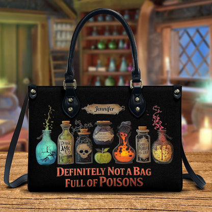 Full of Poisons - Personalized Witch Leather Handbag