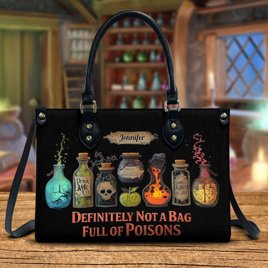 Full of Poisons - Personalized Witch Leather Handbag