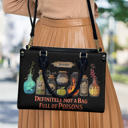Full of Poisons - Personalized Witch Leather Handbag