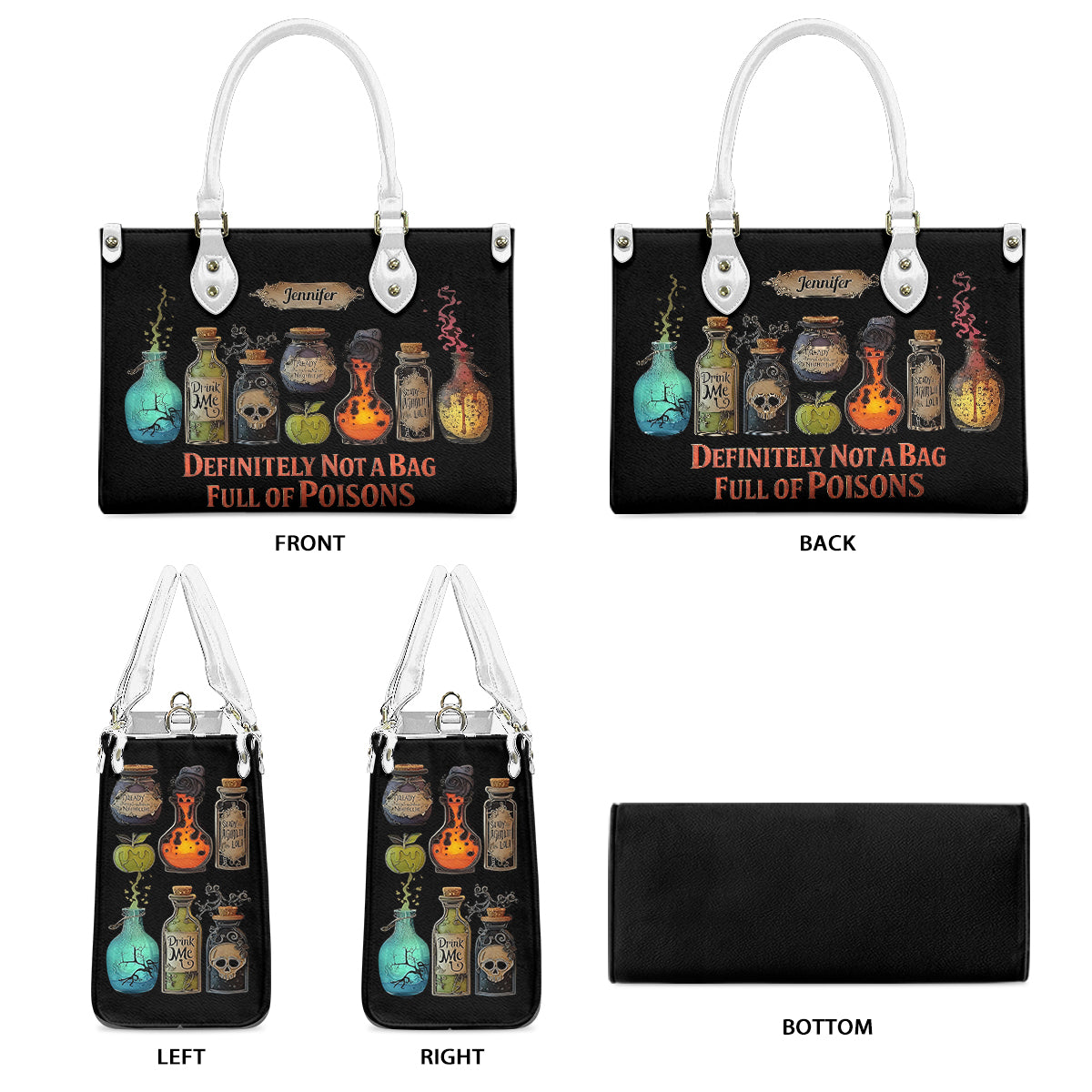 Full of Poisons - Personalized Witch Leather Handbag