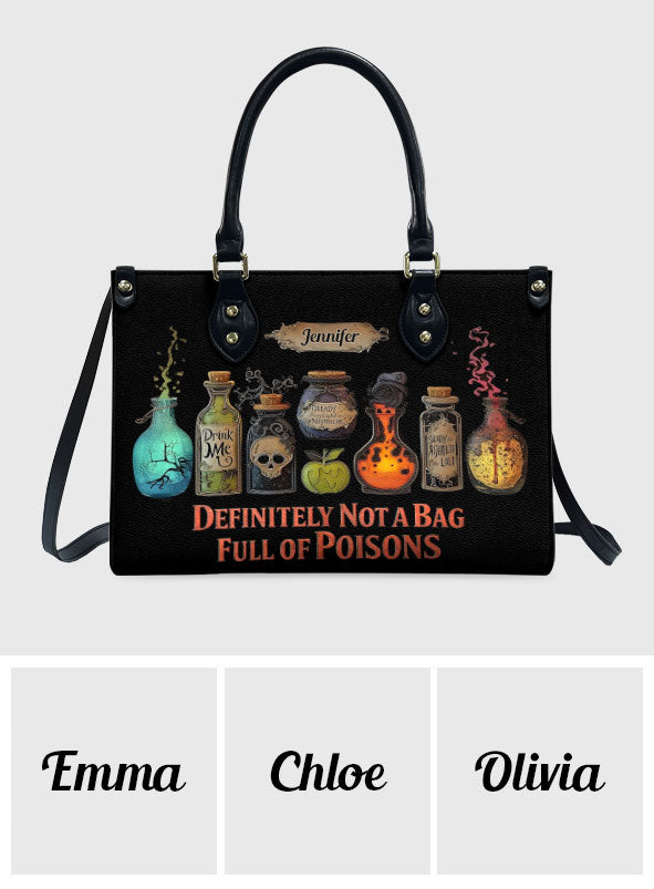 Full of Poisons - Personalized Witch Leather Handbag