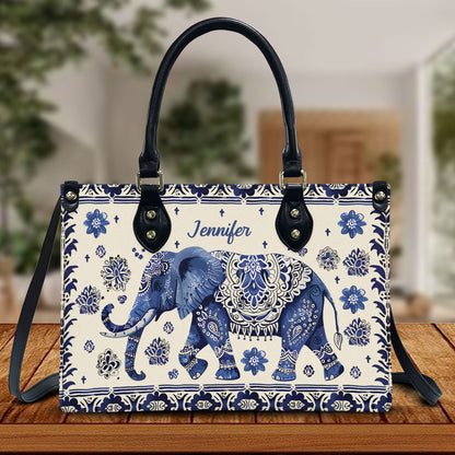 Bohemian Elephant - Personalized Elephant Leather Handbag