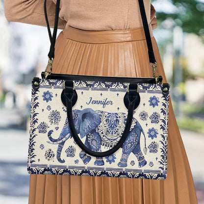 Bohemian Elephant - Personalized Elephant Leather Handbag