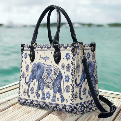 Bohemian Elephant - Personalized Elephant Leather Handbag