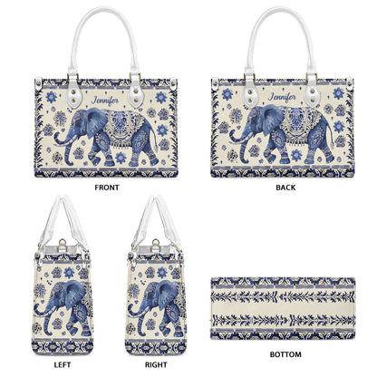 Bohemian Elephant - Personalized Elephant Leather Handbag