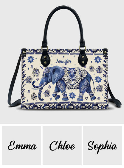 Bohemian Elephant - Personalized Elephant Leather Handbag