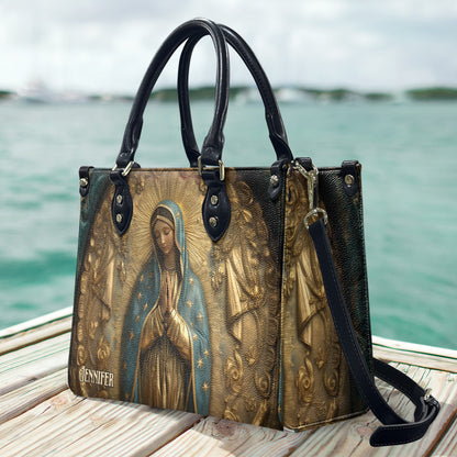 Mary, Our Mother - Personalized Christian Leather Handbag