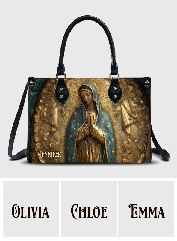 Mary, Our Mother - Personalized Christian Leather Handbag